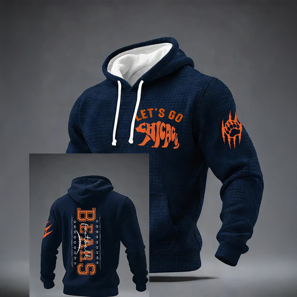 Let's Go Chicago Football Hoodie Game Day Football Apparel Gift Ideas For Brother