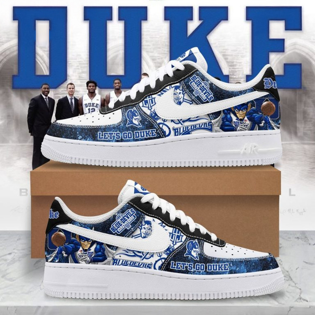 Let's Go Duke Blue Devils Limited Edition Nike Air Force 1 Acc Championship 2025 Shoes