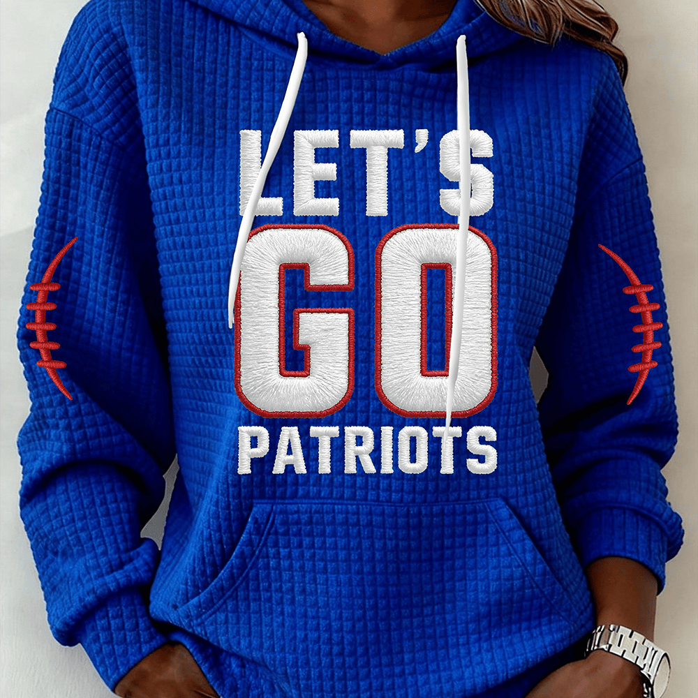 Let's Go Patriots Hoodie New England Patriots Hooded Sweatshirt Game Day Gear