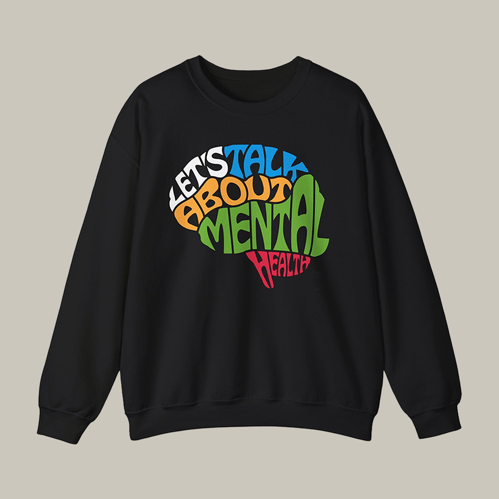 Let's Talk About Mental Health Bethesda Sweatshirt, Mental Health Awareness Clothing Activist Gifts