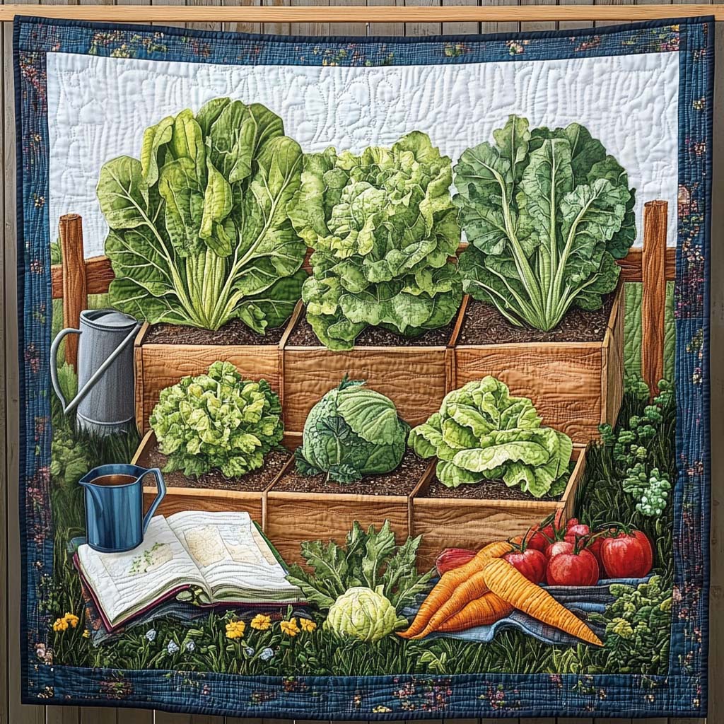 Lettuce Patch Quilted Blanket Gardening Gifts For Women