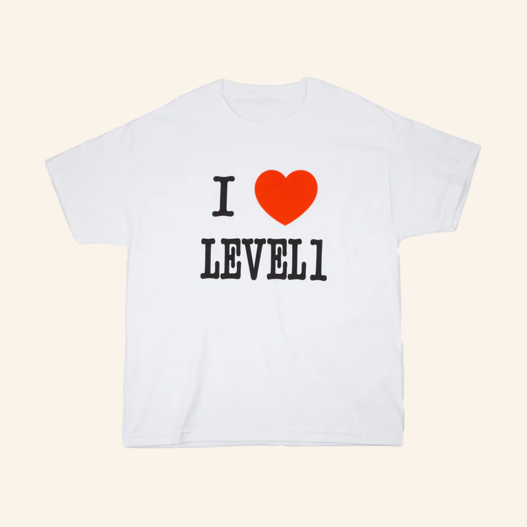 Level 1 Productions Merch I Heart Level 1 T-Shirt Husband Christmas Gift Ideas