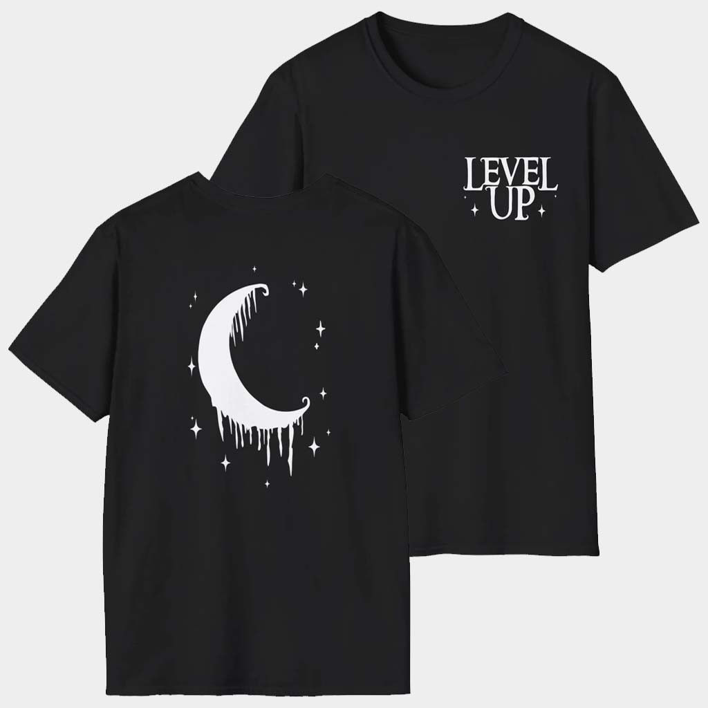 Level Up Merch Moon Level Up T-Shirt Birthday Present For Sister