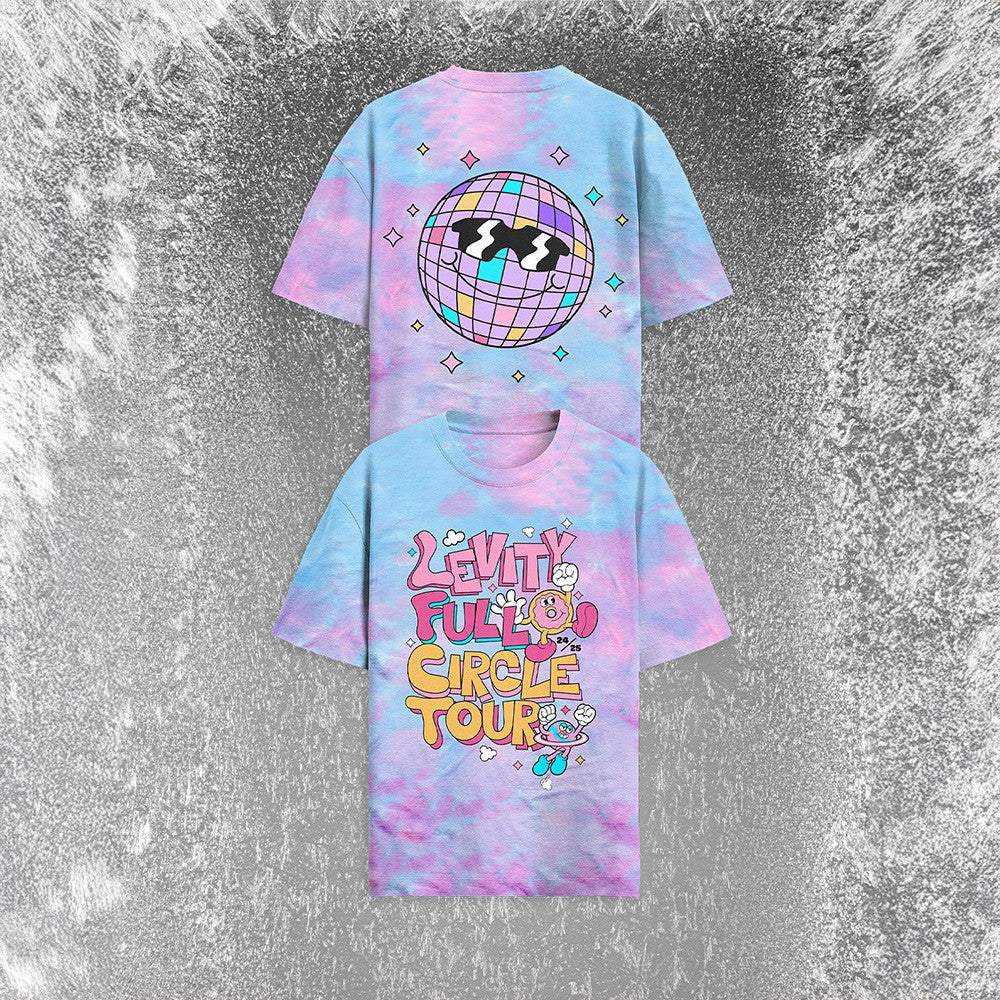 Levity Merch 2555 Co Levity Full Circle Disco Tie Dye T-Shirt Father's Day Gifts For Son