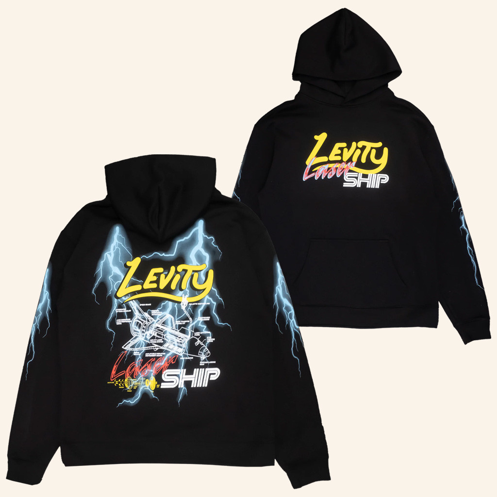 Levity Merch Lasership Tour Lightning Black Hoodie Presents For Music Lovers