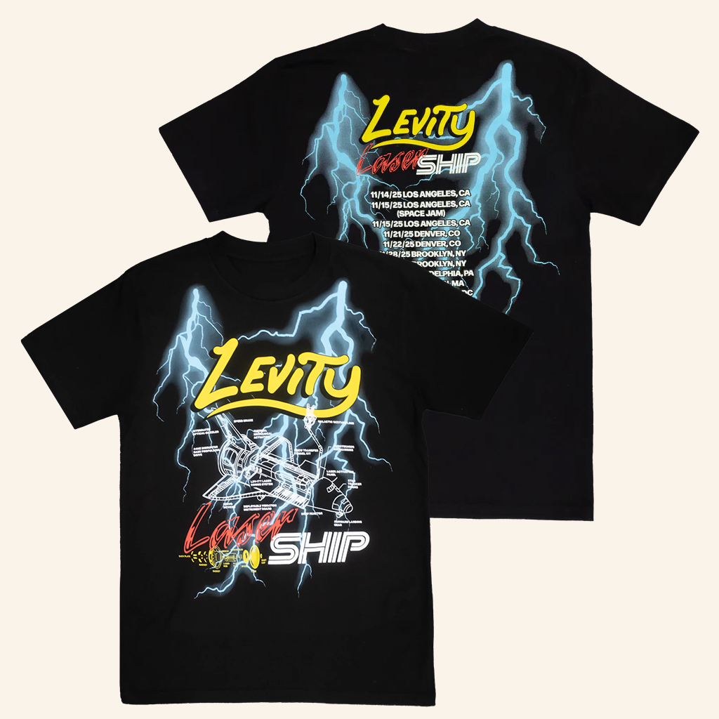 Levity Merch Lasership Tour Lightning Tour T-Shirt Music Lover Gifts For Him