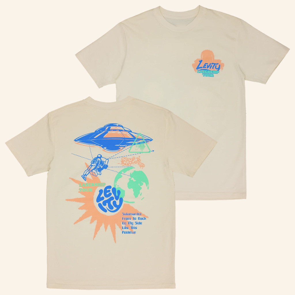 Levity Merch Lasership Tour Space Sounds T-Shirt Presents For Music Lovers