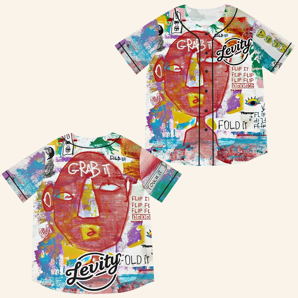 Levity Merch Levity Baseball Jersey EDM Jersey Rave Clothing Music Lover Gifts For Him