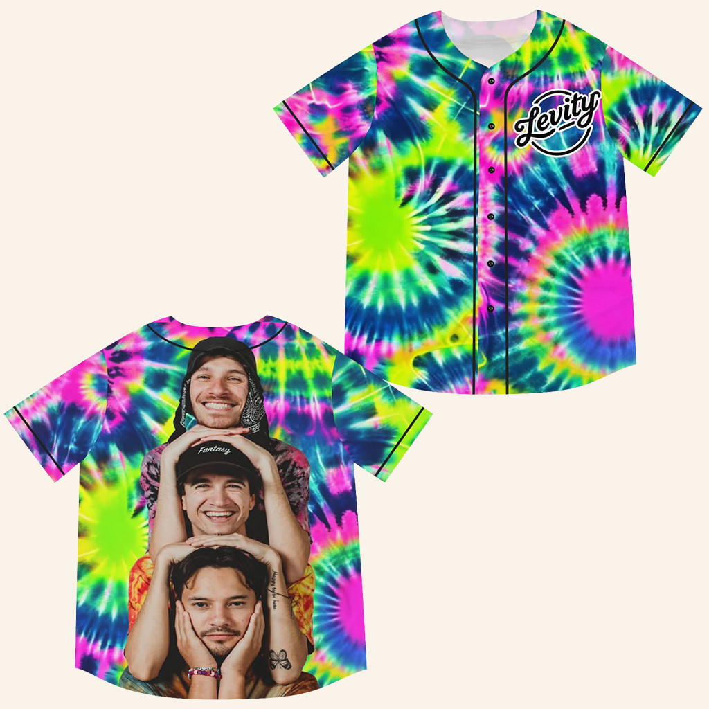 Levity Tie Dye Baseball Jersey EDM Rave Jersey Gifts For Music Enthusiasts Levity Tie Dye Baseball Jersey EDM Rave Jersey Gifts For Music Enthusiasts