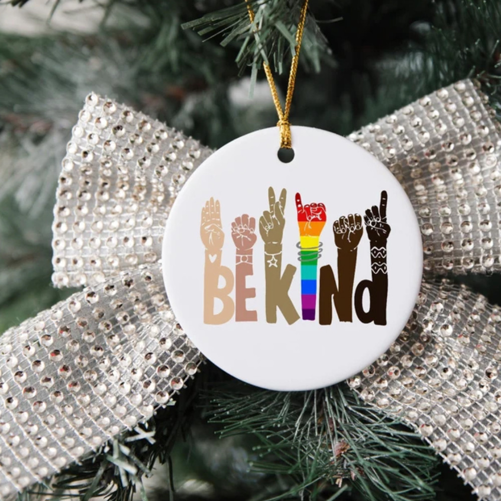 LGBT Be Kind Ornament LGBT Pride Christmas Tree Decorating Ideas 2024