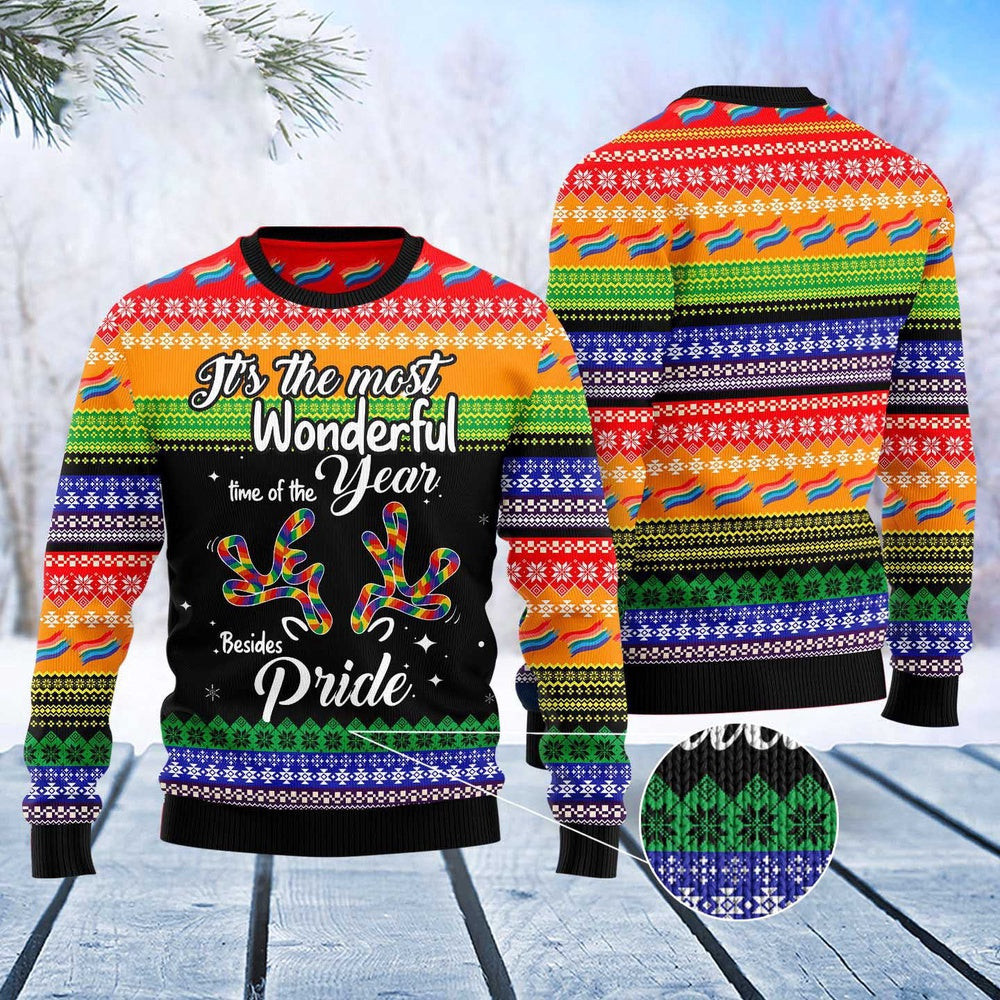 Lgbt Beside Pride Ugly Christmas Sweater Funny Ugly Christmas Sweater Gifts For Couples