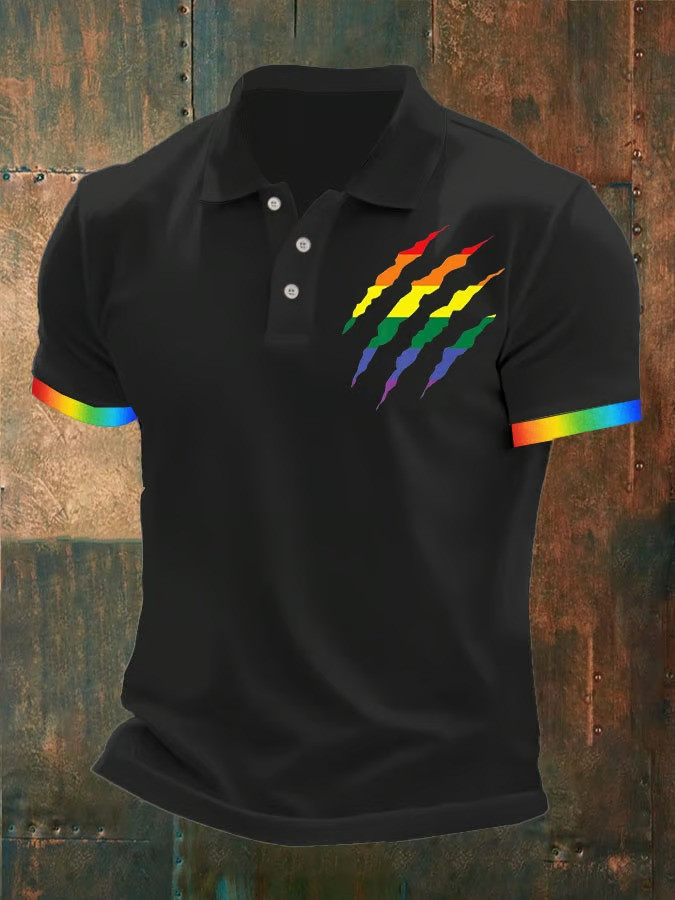 LGBT Pride Rainbow Claw Polo Shirt Pride Month Fan Gear Patriotic Apparel Best Gift For LGBTQ Fans