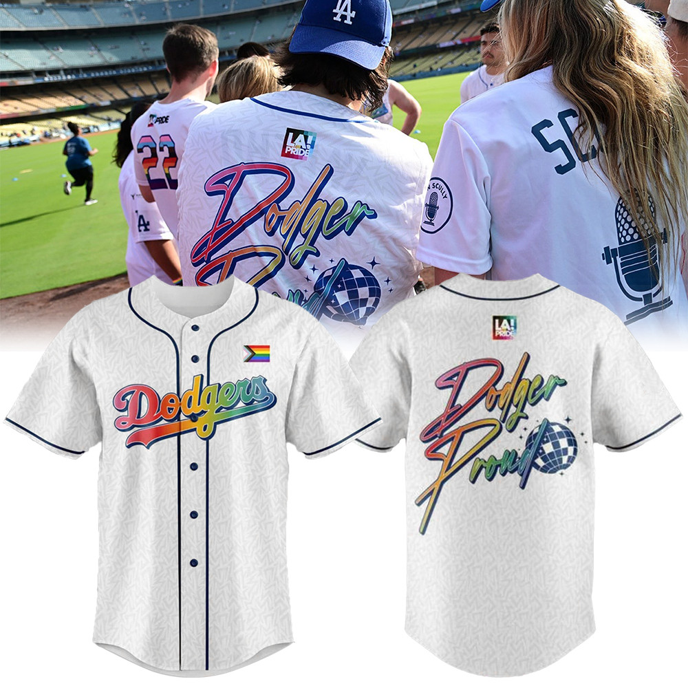 LGBTQ Dodger Pride Night Clayton Kershaw Pride Baseball Jersey Unique MLB Pride Merch Gift For Dodgers Fans
