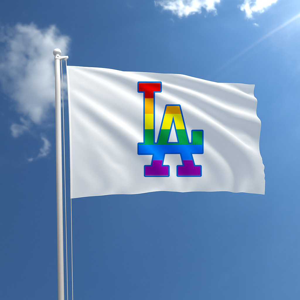 LGBTQ Dodgers Pride Night Flag Best MLB Merch MLB Playoff Flag Gift For Dodgers Fans