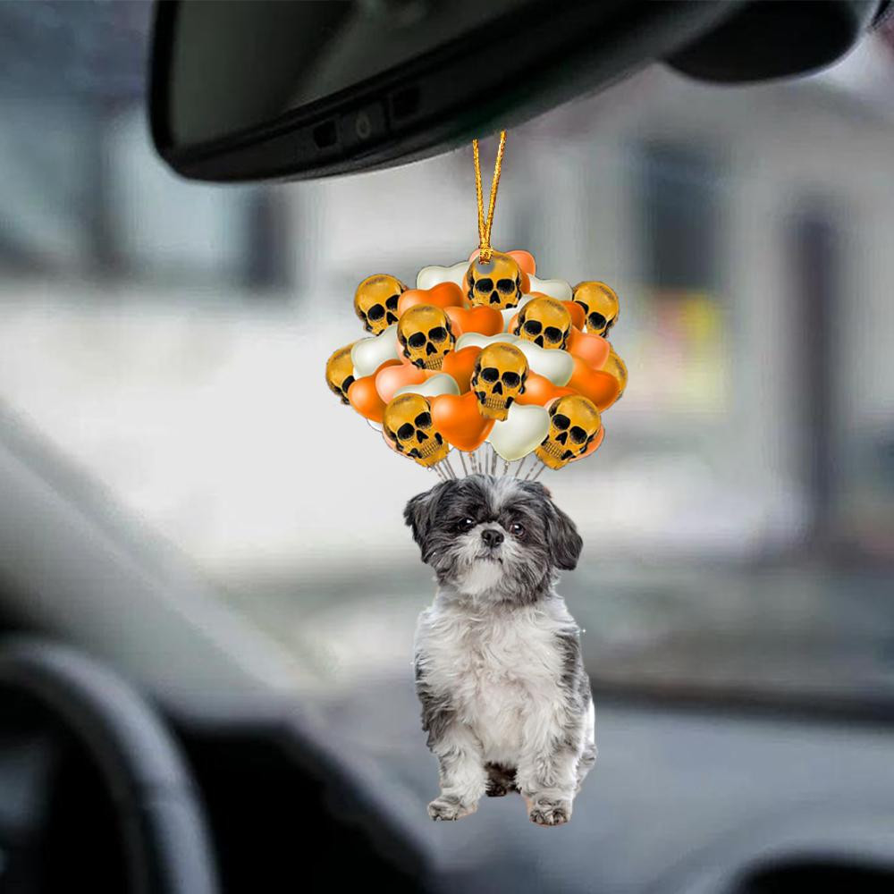 Lhasa Apso Halloween Car Ornament Dog Ornament For Halloween