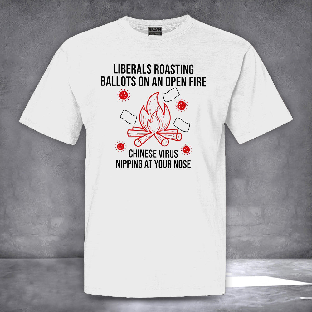 Liberals Roasting Ballots On An Open  Fire Shirt Political Tee Shirts Gift Liberals Roasting Ballots On An Open  Fire Shirt Political Tee Shirts Gift