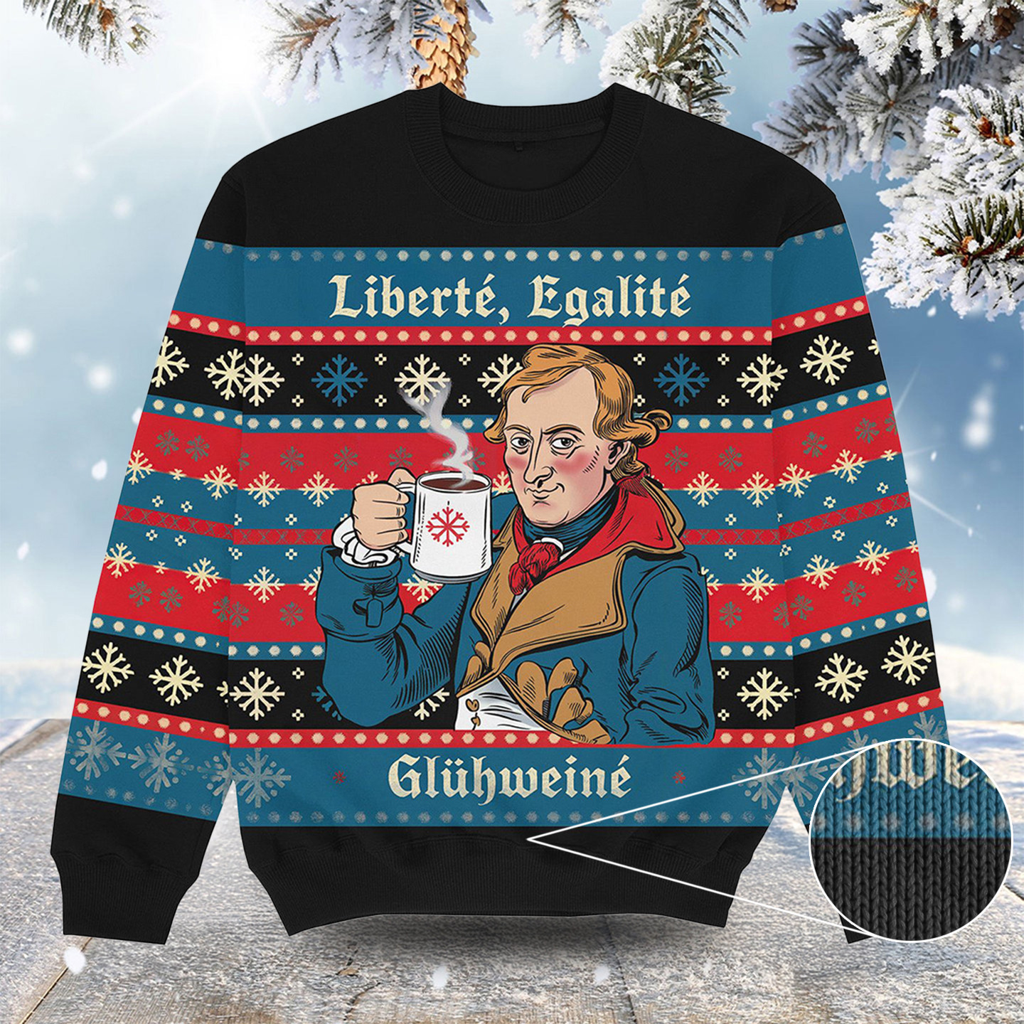 Liberte Egalite Gluhweine Christmas Ugly Sweater Cute Christmas Apparel Christmas Gifts For Him