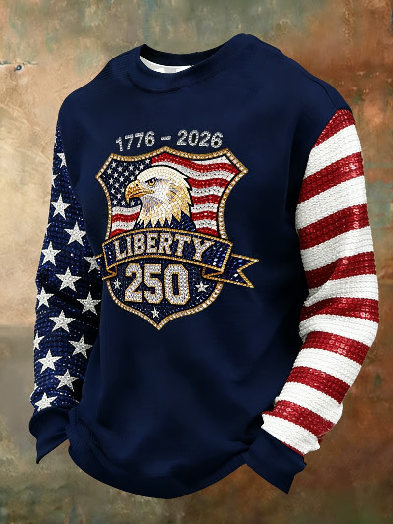 Liberty 250th Anniversary Long Sleeve Shirt USA 1776 2026 Patriotic Flag Shirt Independence Gift