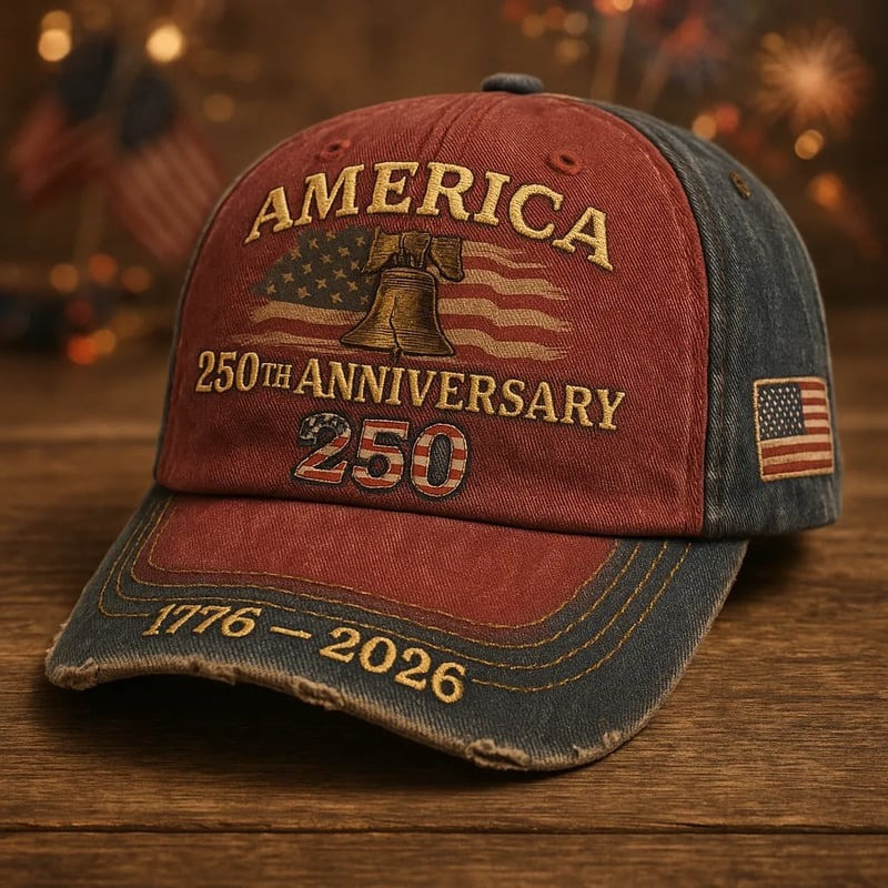 Liberty Bell 250th Anniversary Hat Patriotic American Baseball Cap Freedom Inspired Gifts