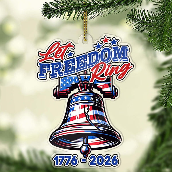 Liberty Bell Let Freedom Ring Christmas Ornament Independence Day Inspired Decor Gifts