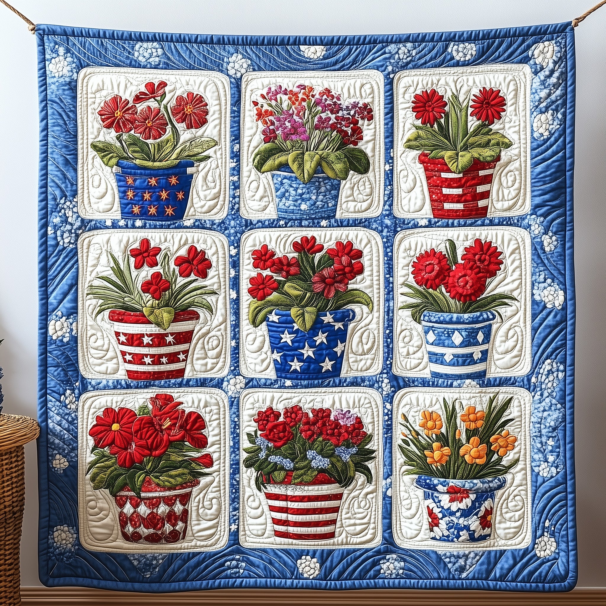 Liberty Bloom Quilted Blanket Cute Soft BlanketChristmas Gifts For Grandchildren