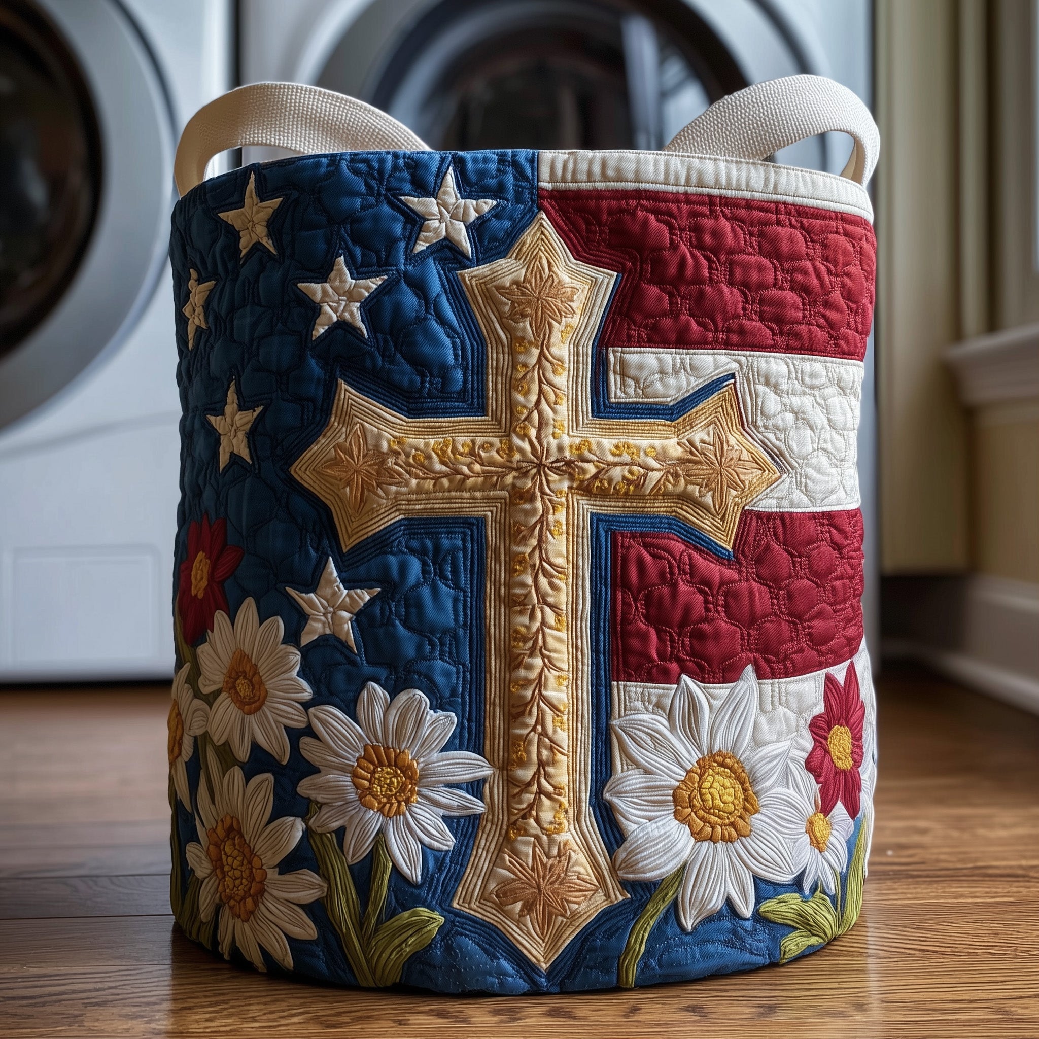 Liberty Cross Quilted Laundry Basket Good Christian Gifts