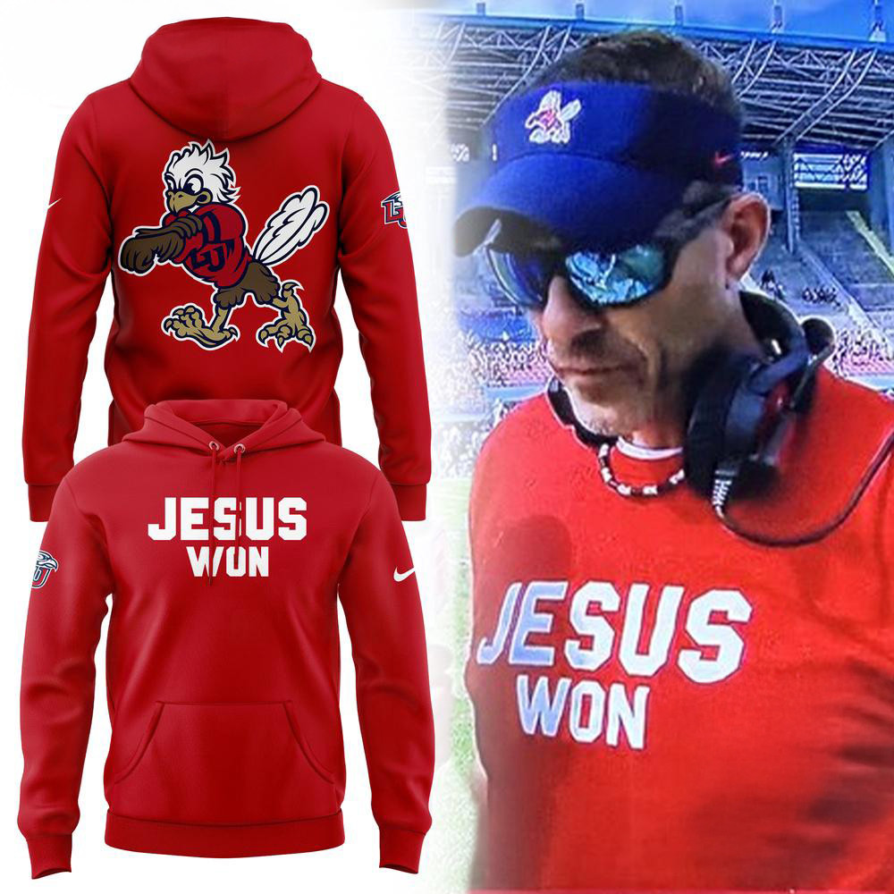 Liberty Flames Coach Jamey Chadwell Jesus Won Hoodie Football Lovers Gifts For Fans