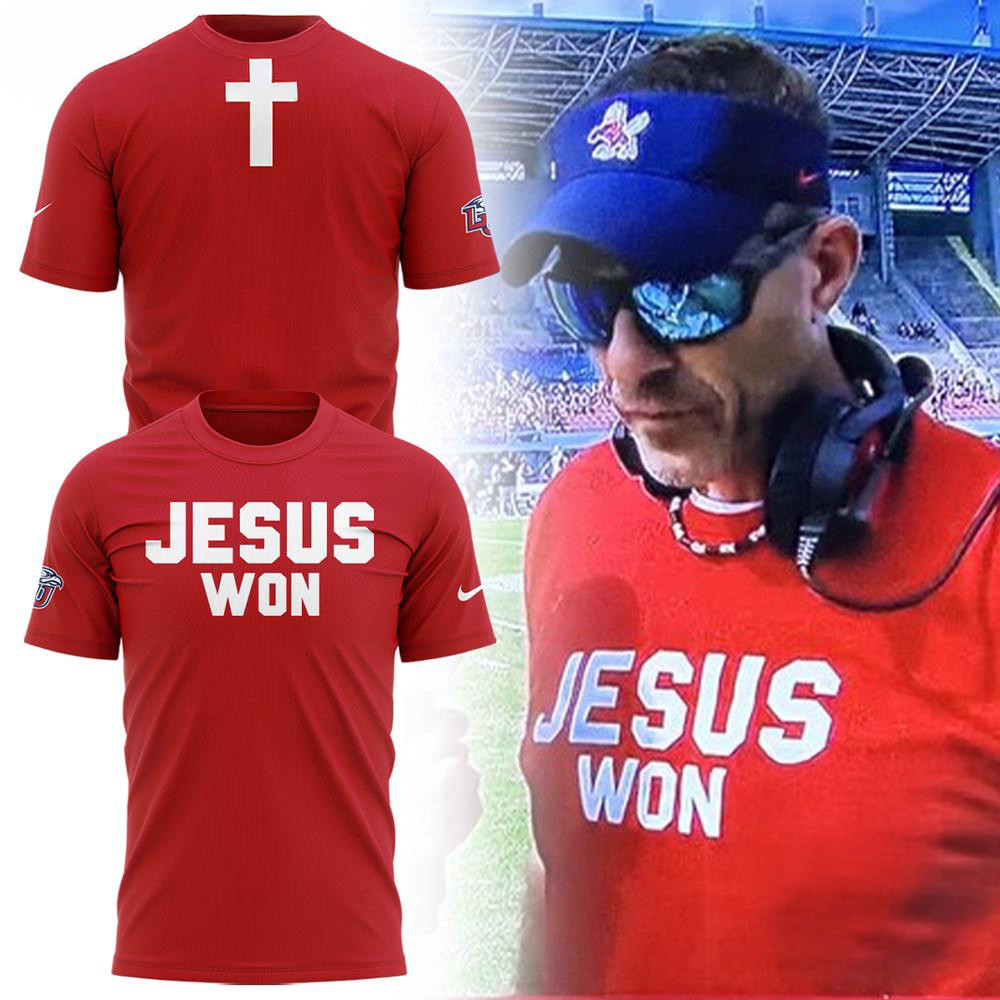 Liberty Flames Coach Jamey Chadwell Jesus Won Shirt Football Lovers Gifts For Fans
