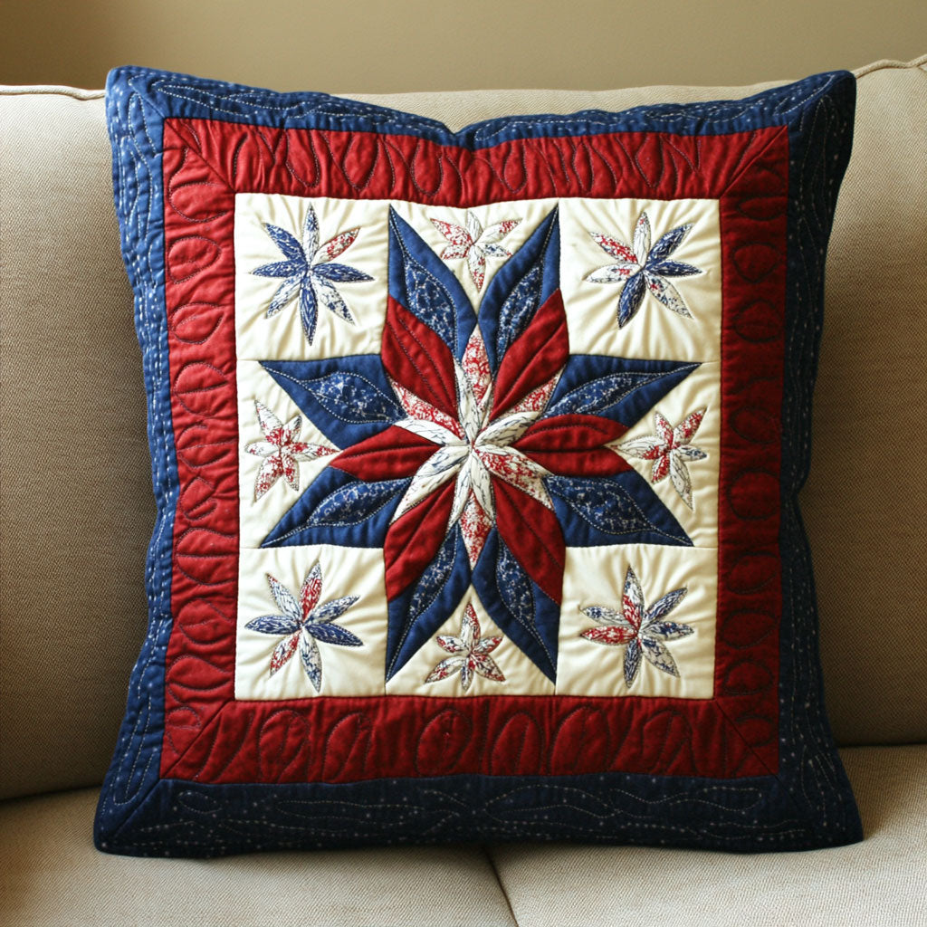 Liberty Flower Quilt Pillow Case Best Pillow Case Gift Idea for Relaxing Sleep