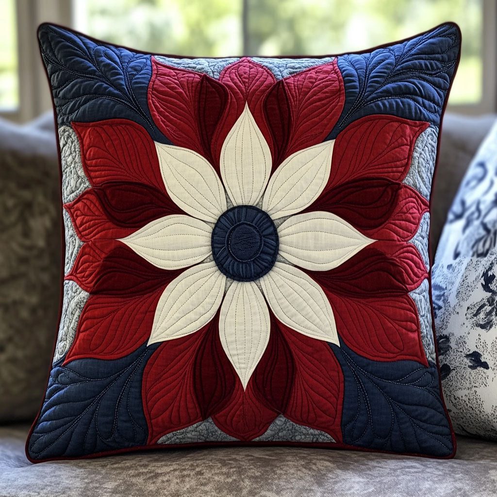 Liberty Flower Quilt Pillow Case Premium Pillow Cover Gift Set for Loved Ones