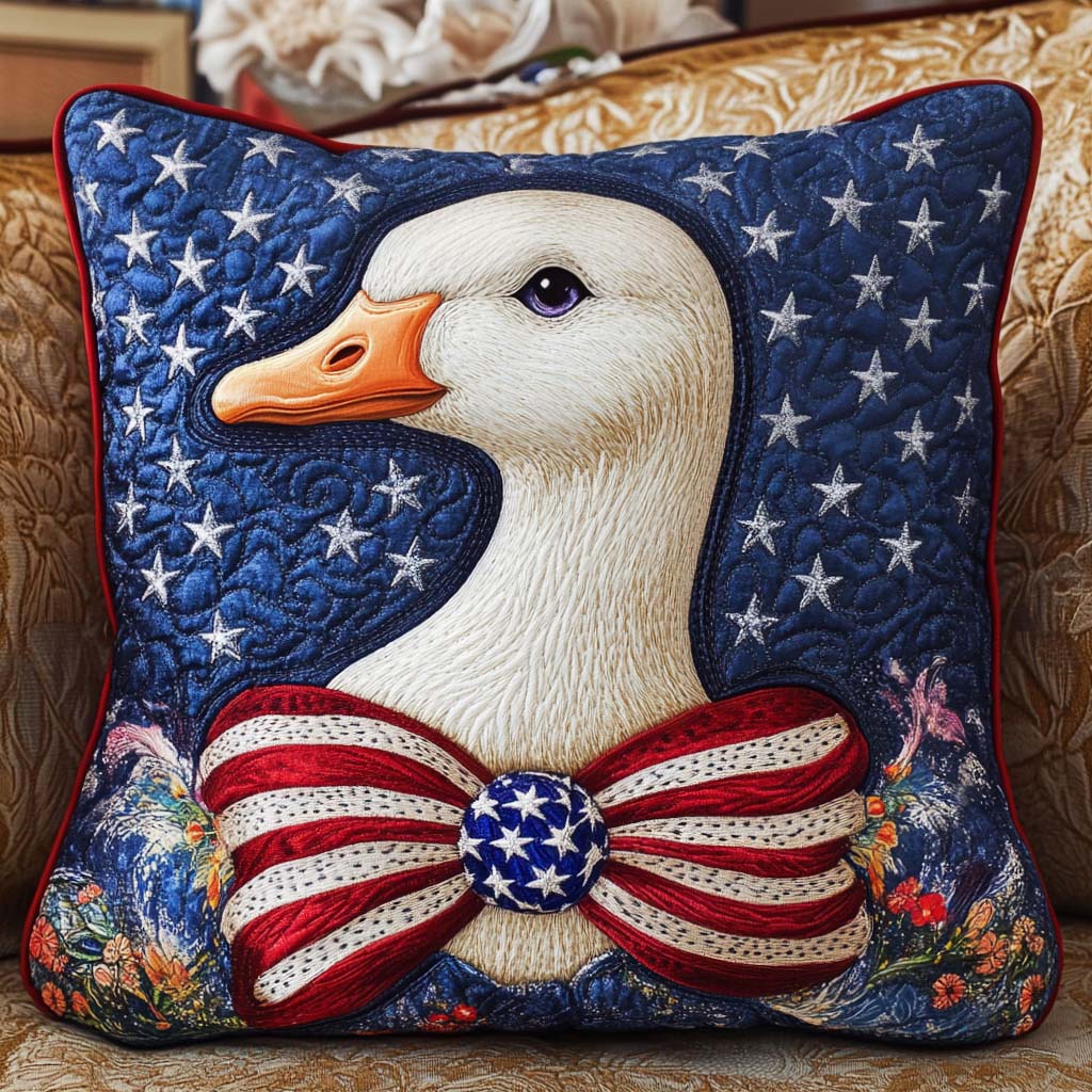 Liberty Goose Quilted Pillow Case Holiday Pillow Case Best Family Gifts