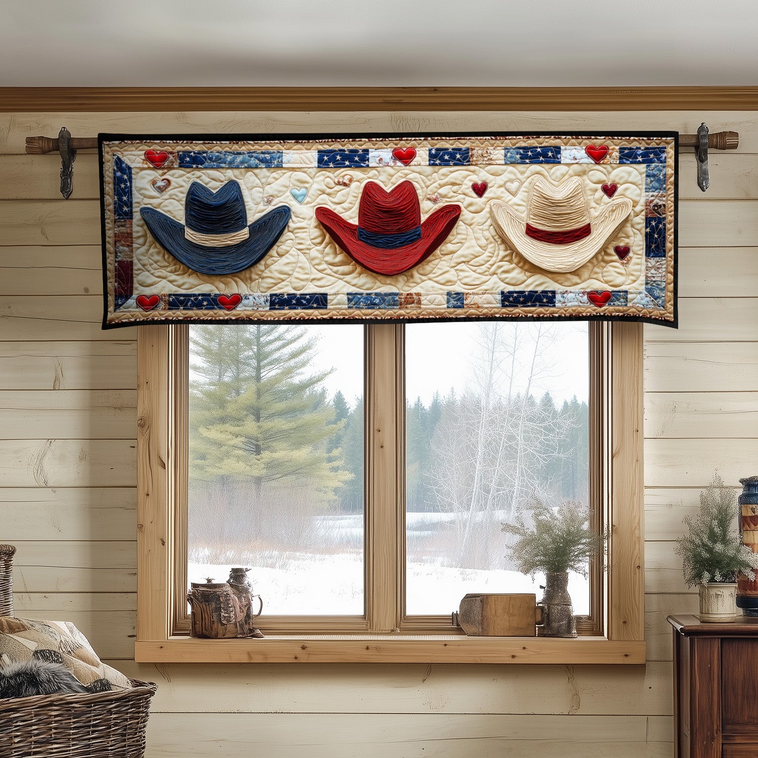 Liberty Hat Ride Quilted Valance Foyer Decor Ideas Best Christmas Gifts For Cowboys