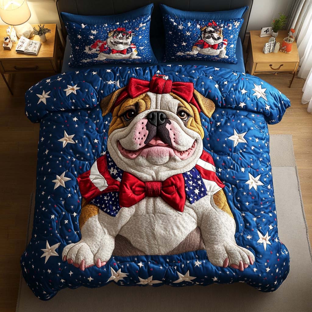 Liberty Pup Quited Bedding Set Exclusive Bedding Gift Set for Luxury Sleep