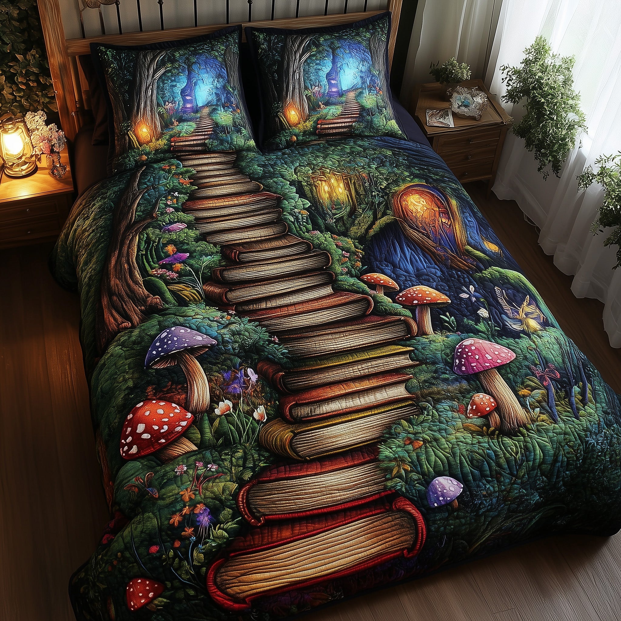 Librarians Escape Quilted Bedding Set Duvet Cover Bed Sheet Birthday Gifts For Mom From Daughter