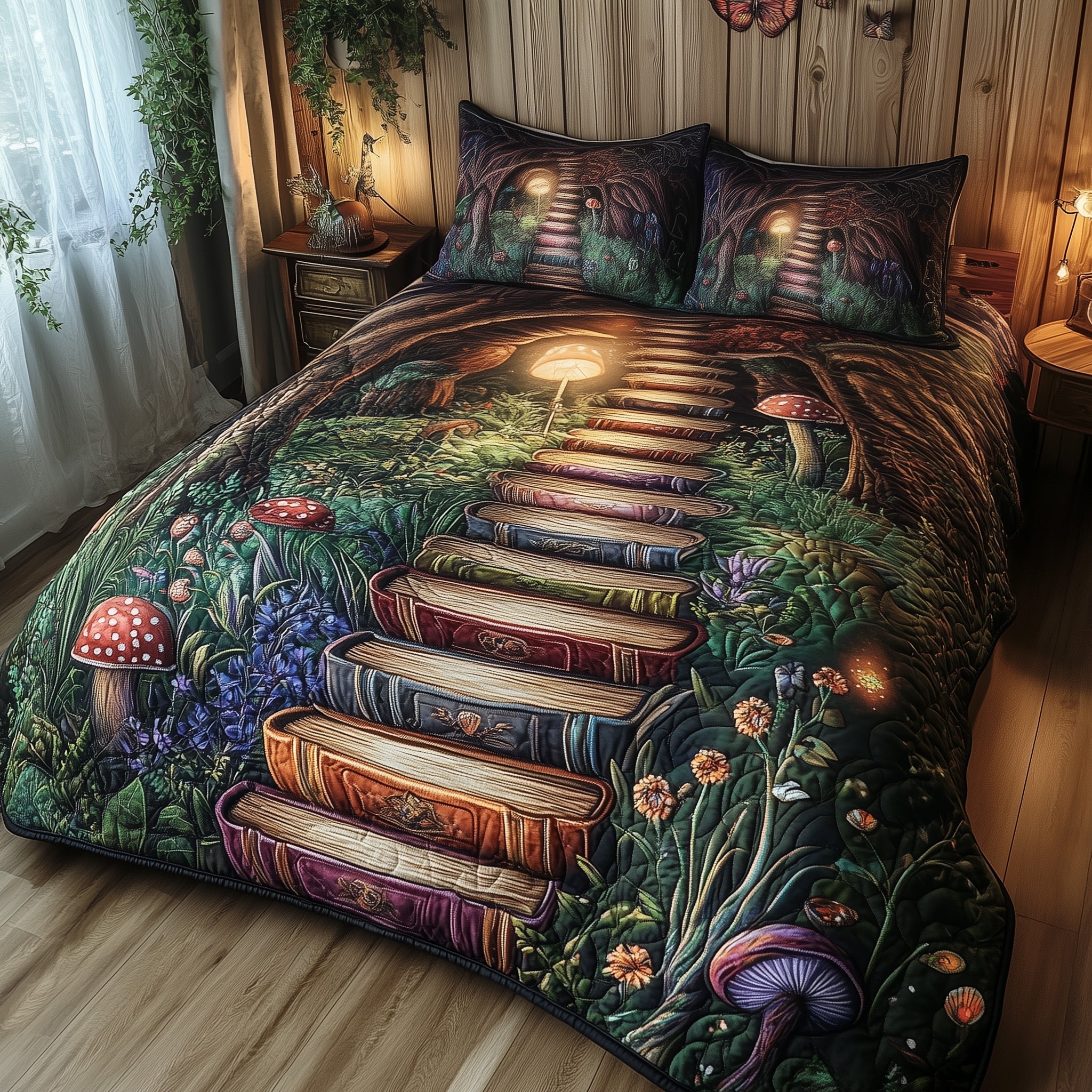 Librarians Escape Quilted Bedding Set Duvet Cover Bed Sheet Christmas Gift Ideas For Daughter