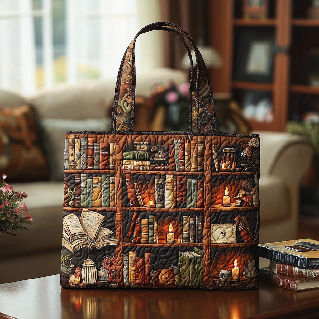 Library Haven Quilted Tote Bag Gifts For People Who Love Books