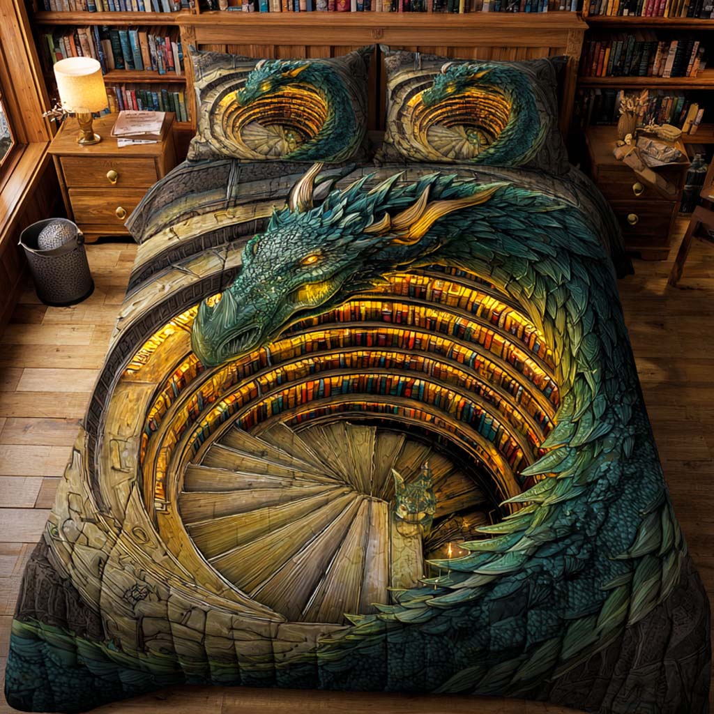 Library Sentinel Quilted Bedding Set Best Comforter Sets Great Book Lover Presents