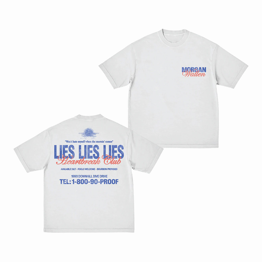 Lies Lies Lies Heartbreak Club Vintage T-Shirt Morgan Wallen Lover Shirt Country Music Fan Gift