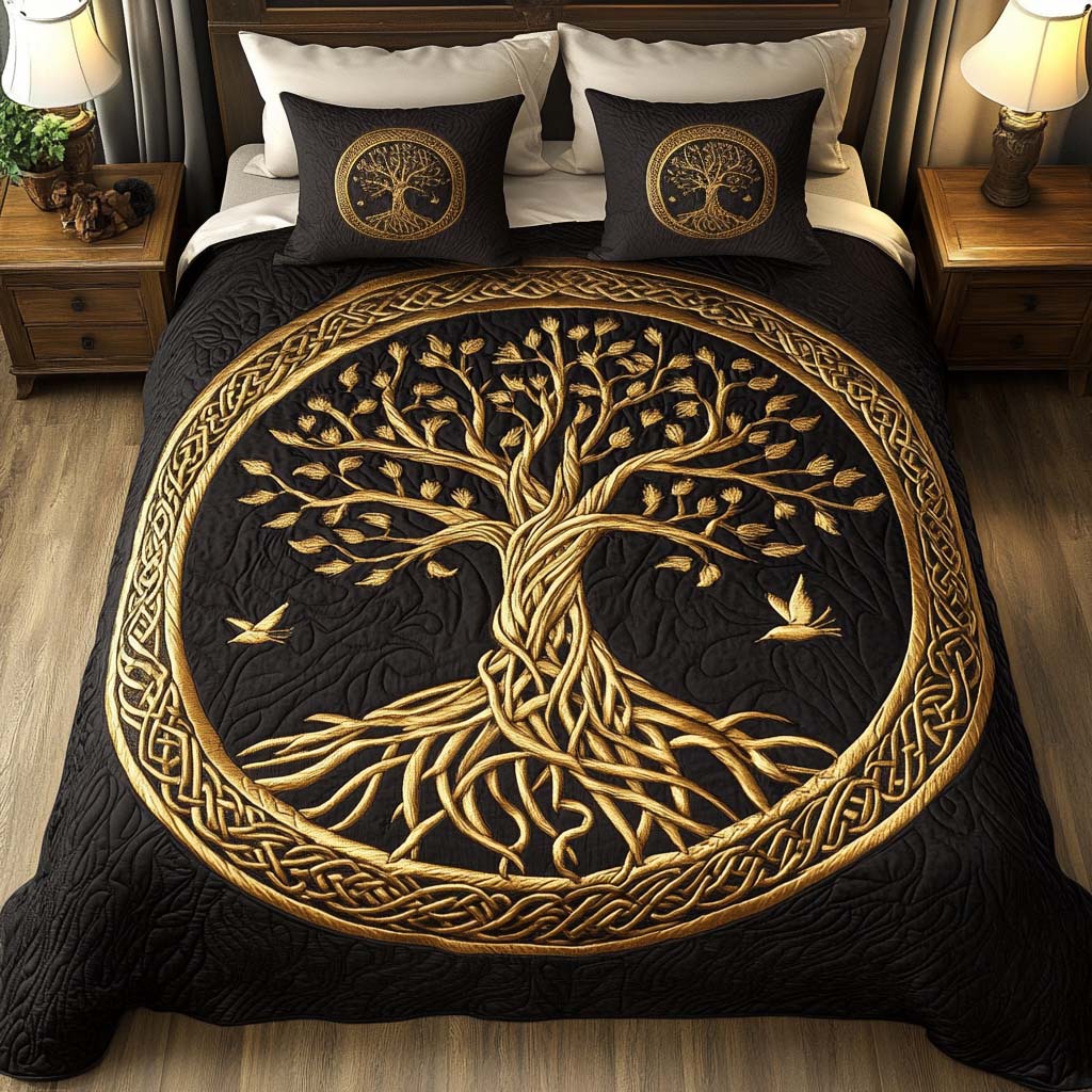 Life Branches Quilted Bedding Set Bedroom Decorations Tree Of Life Christmas Gifts