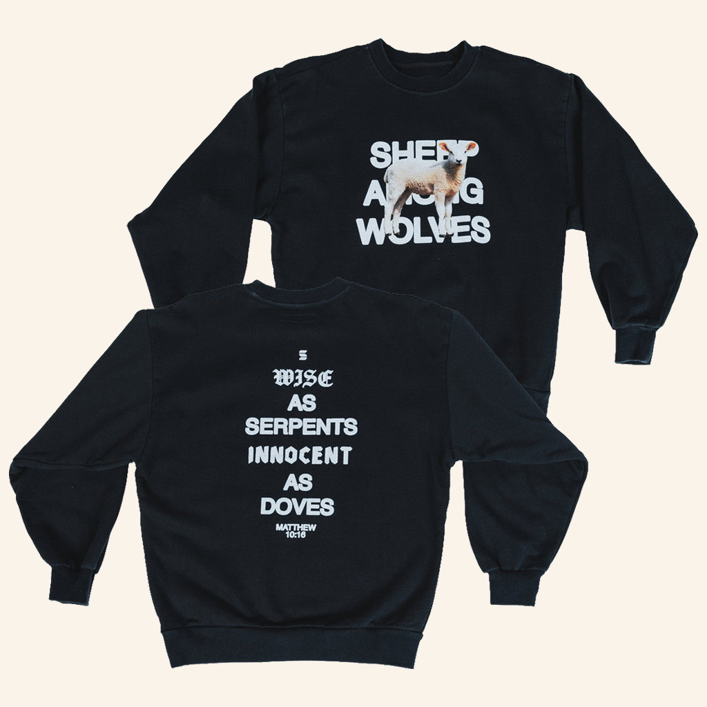 Life Church Merch Sheep Among Wolves Crewneck Sweatshirt Christmas Ideas For Boyfriend Life Church Merch Sheep Among Wolves Crewneck Sweatshirt Christmas Ideas For Boyfriend