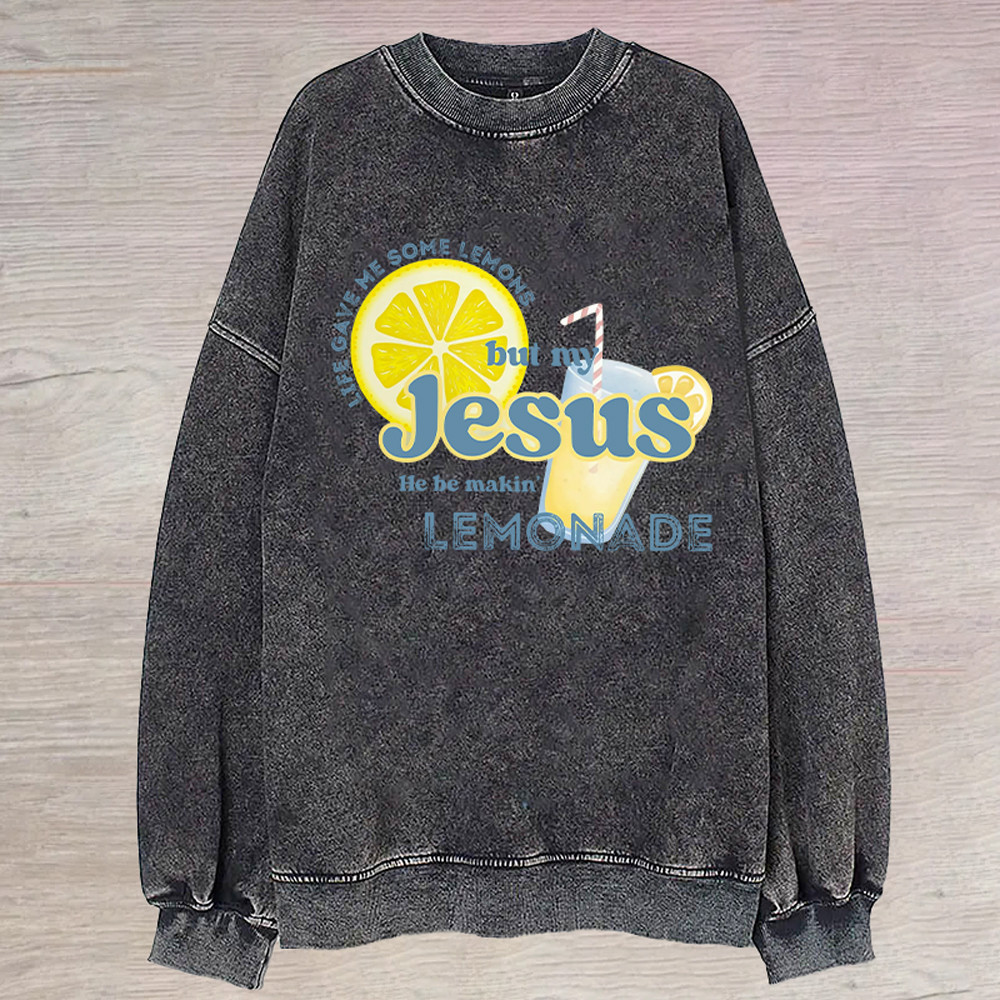 Life Gave Me Some Lemon Vintage Sweatshirt Humorous Christian Clothing Best Christian Gift Idea