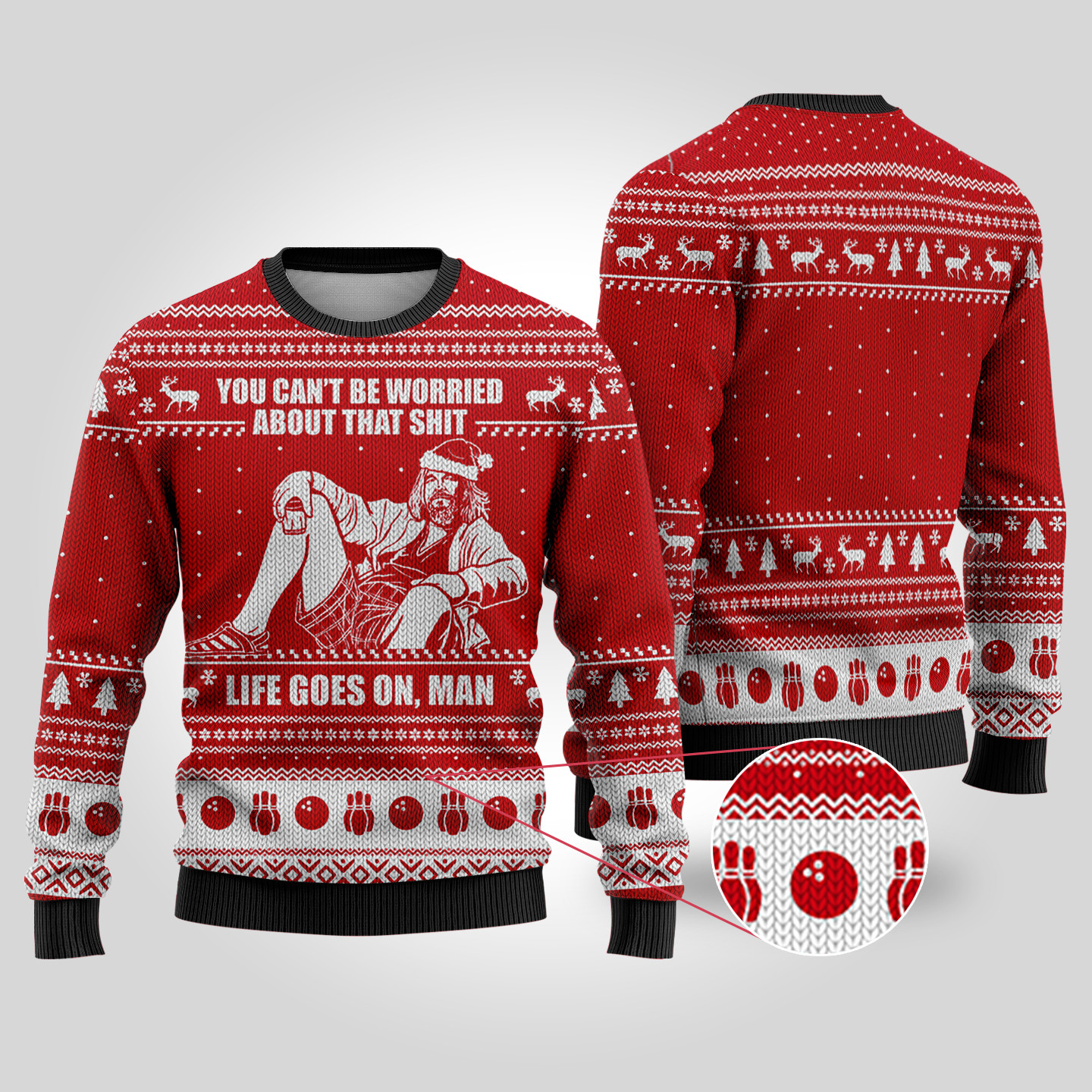 Life Go On Man Funny Sweaters Cardinal Red Best Gift Idea for Christmas Enthusiasts
