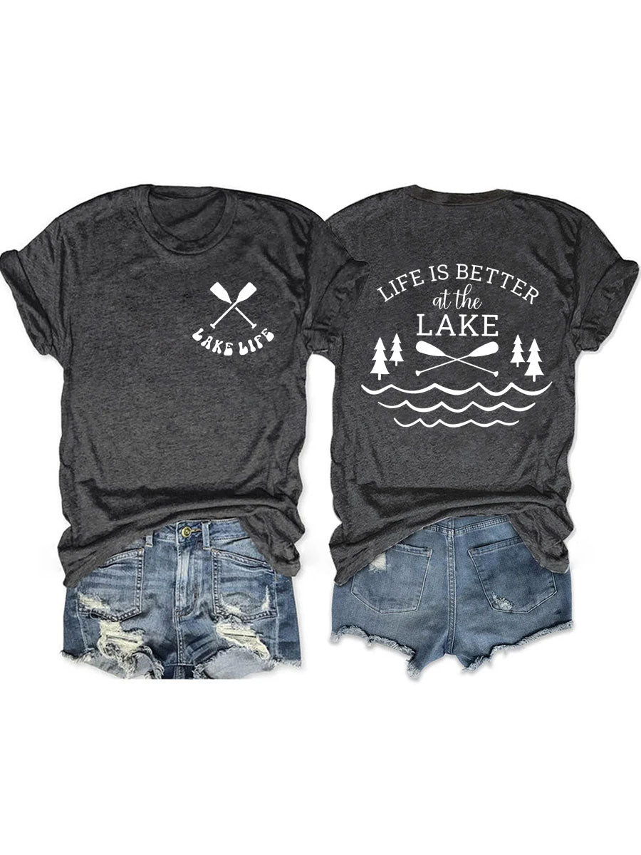 Life Is Better At The Lake T-Shirt Meme Clothes Gifts For Campers
