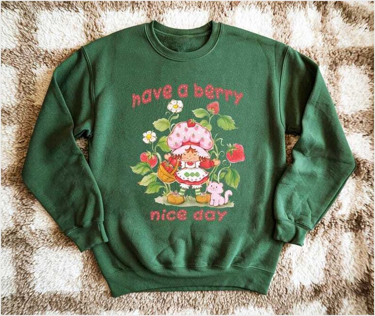 Life Is Delicious Sweatshirt Funny Strawberry Sweatshirt Gifts For Him Merch Apparel