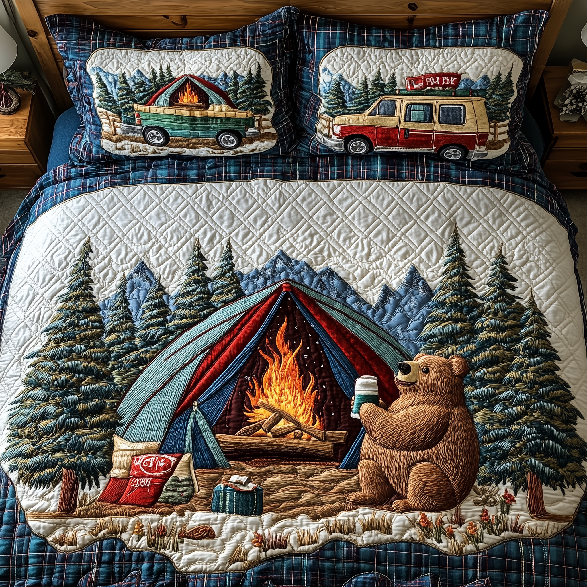 Life Is Good In The Wood Quilted Bedding Set Christmas Ideas 2025