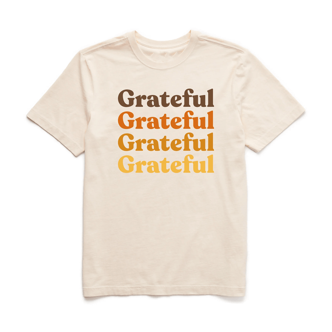 Life Is Good Thanksgiving Shirt Grateful Stack Short Sleeve Crusher Tee
