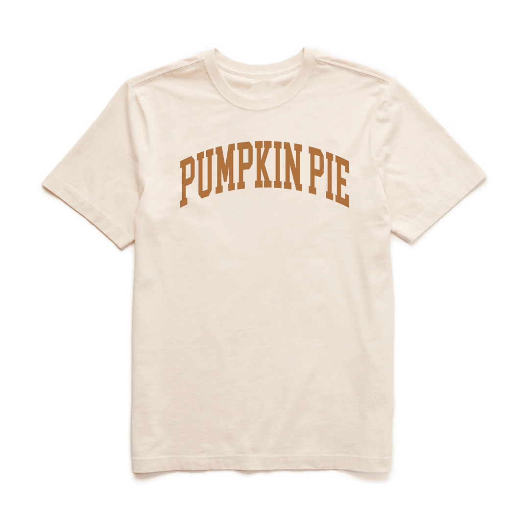 Life Is Good Thanksgiving Shirt Pumpkin Pie Athletic Arch Short Sleeve Crusher Tee