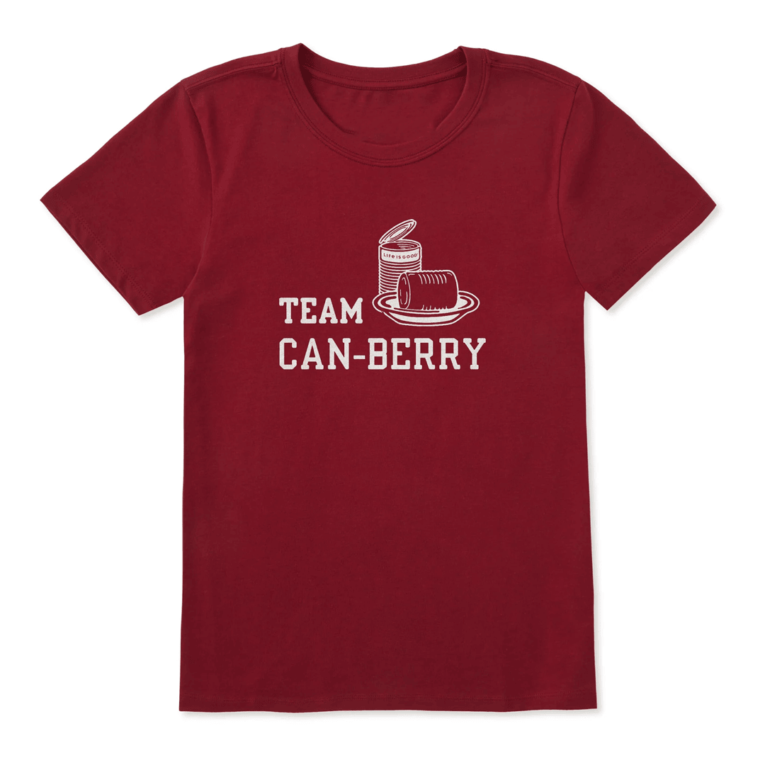 Life Is Good Thanksgiving Shirt Team Can-Berry Short Sleeve Crusher Tee