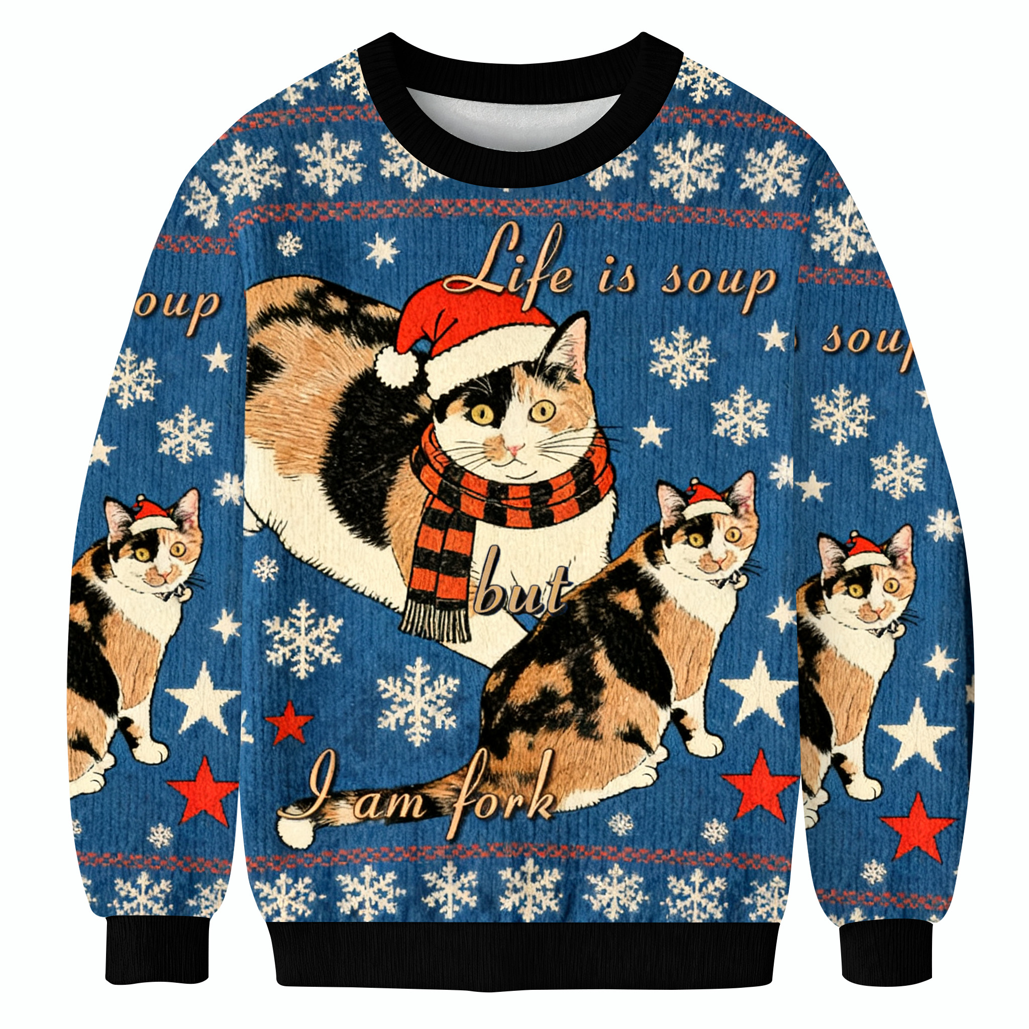 Life Is Soup But I Am Fork Christmas Ugly Sweater Christmas Outfits Animal Lover Xmas Gifts