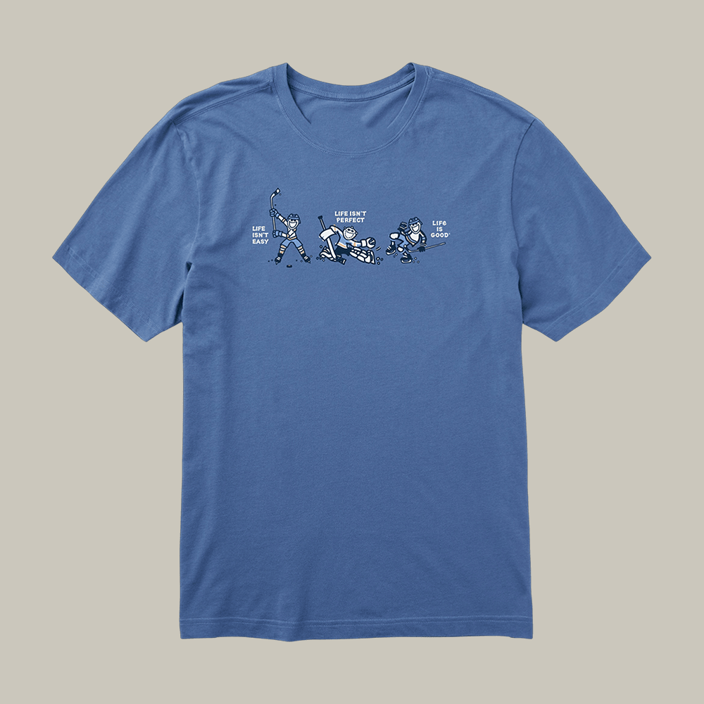 Life Isn't Easy Hockey T-Shirt Sport Themed Life Is Good Clothes Hockey Fan Gift For Him